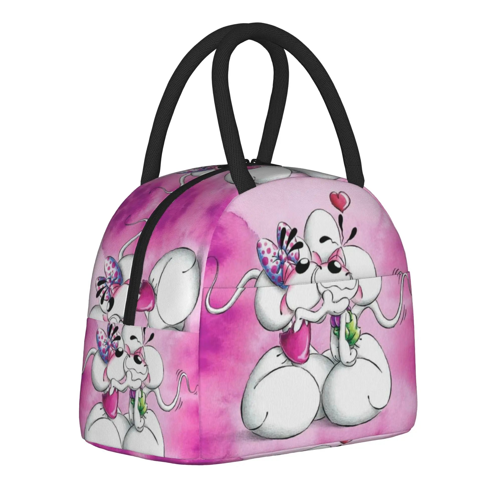 Diddl Diddlina Cartoon Mouse Product Insulated Lunch Bags For Outdoor  Food Container Reusable Thermal Cooler Lunch Boxes