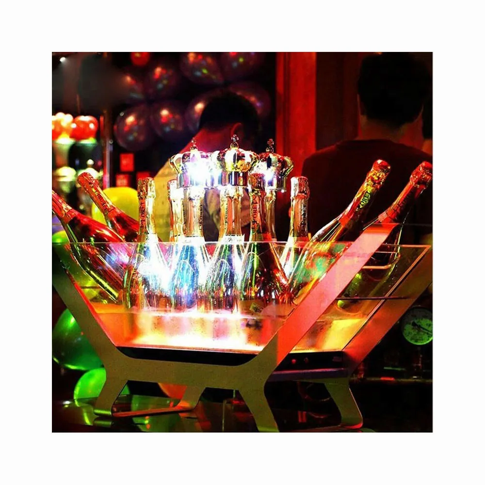 LED Luminous Beer Wine Bottle Holder bottle presenter 6/12 Bottled wine led gift box Ice Bucket