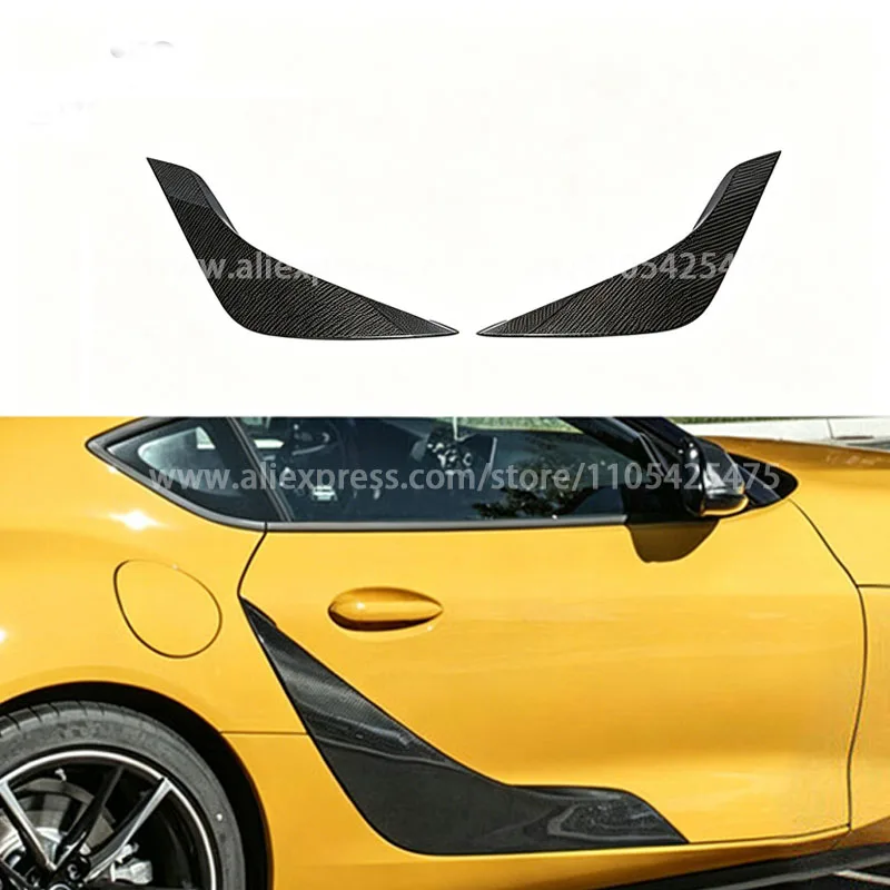 Dry Carbon Fiber Rear Side Blades Door Fenders for Toyota Supra A90 2019-2021 Body Side Panels Fender Engine Panel Decoratio