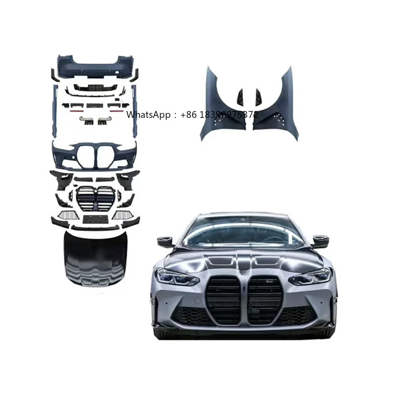 CLY Car Parts for  4-series G22 G23 G26 Upgrade M4 Body Kit Front Bumper Grille Side Skirt Rear Bumper Hood Fender