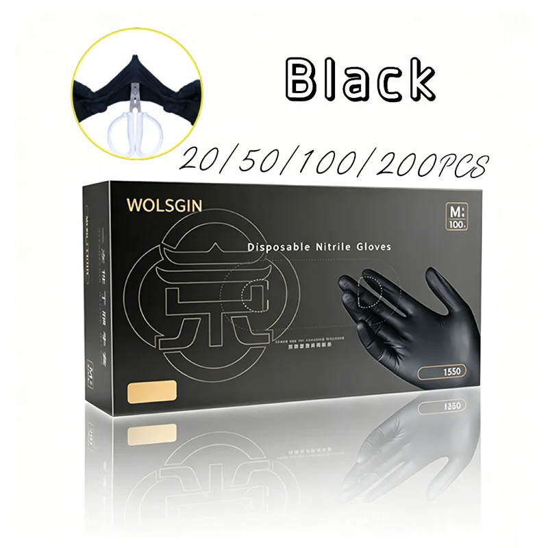 Household Nitrile Gloves for Cleaning Dishwashing, Soft Skin Friendly Bare Sensation, Anti-Oil Slip Resistant Durable Reusable 