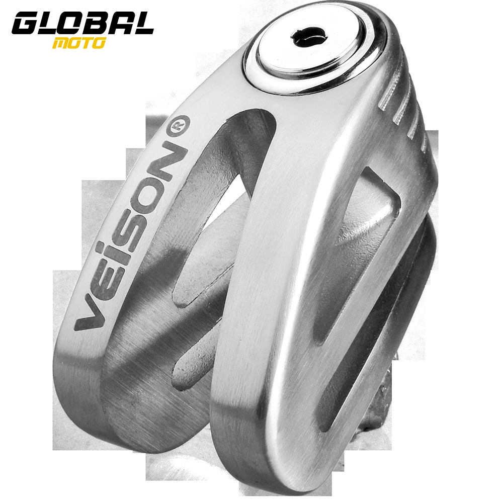 VEISON-Impermeável Bloqueio de Freio a Disco Motocicleta, Anti-Theft Lock, Anti-Prying, Motocross Acessório, Aço Inoxidável 304