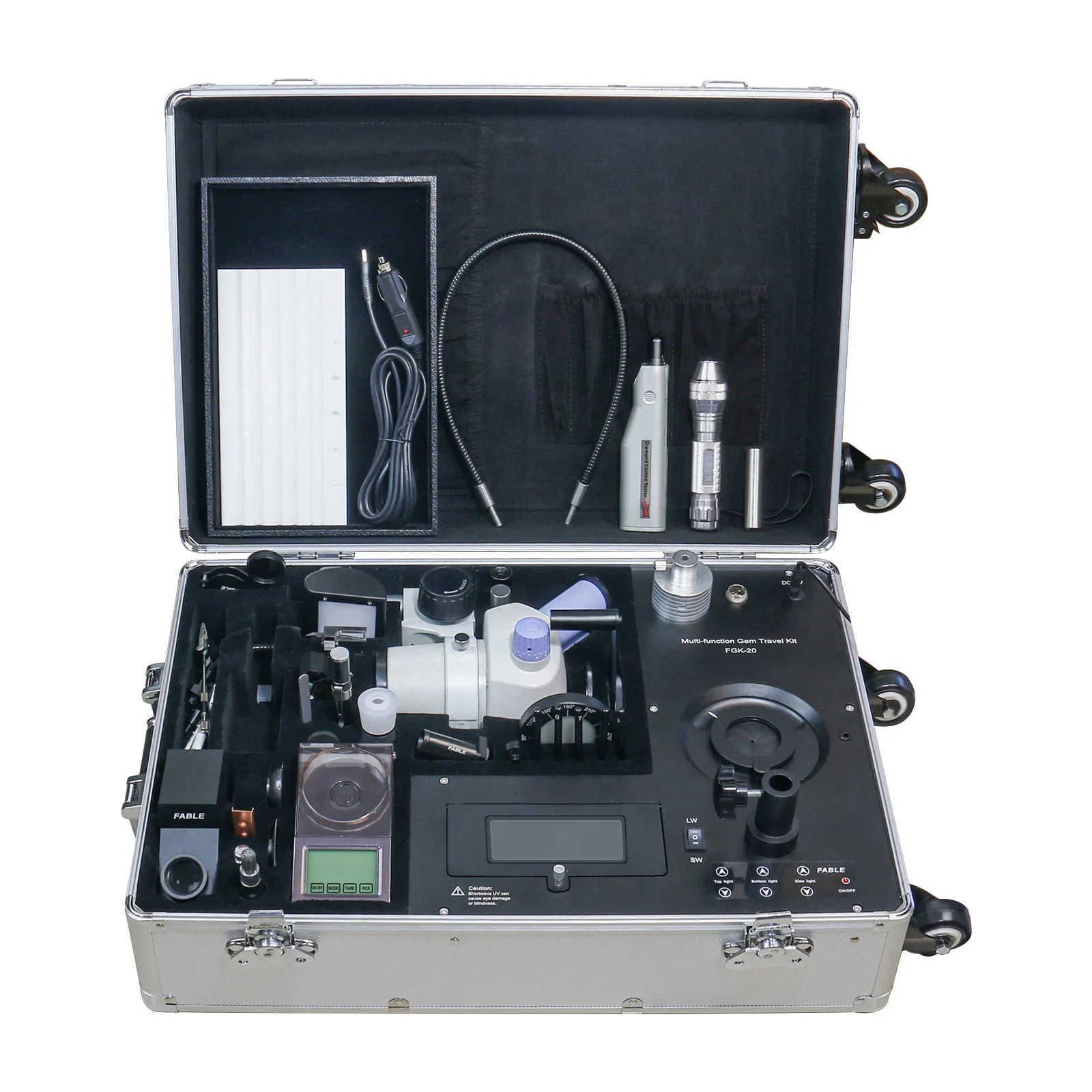 Hot Sale Portable Gem Identification Suits With 20 Kinds Of Gemological Instrument