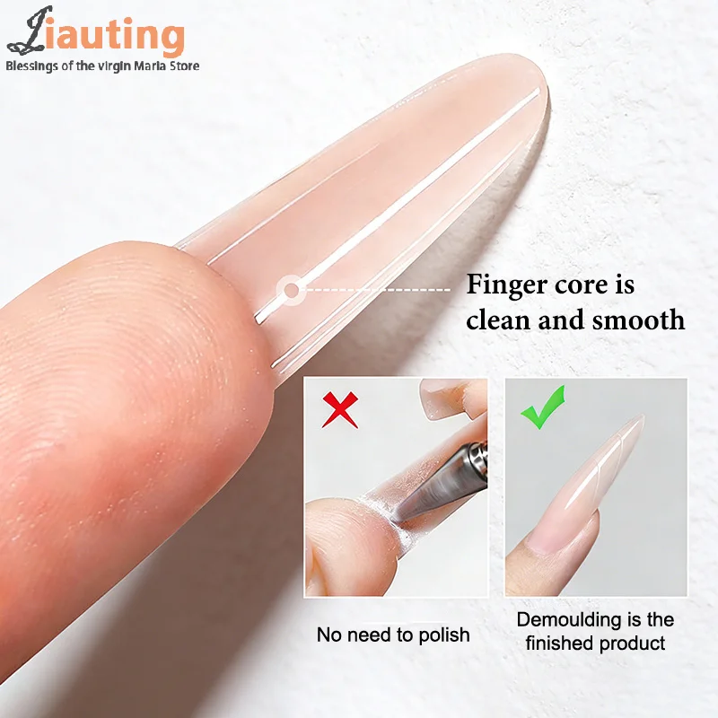 แบบฟอร์มทำเล็บสองชั้น 60 ชิ้น 15 ขนาด ต่อเล็บเร็ว-แบบฟอร์มสองชั้น รูปตัว T รูปวงรี แบบฟอร์มทำเล็บ แบบฟอร์มบน 3 มิติ แบบฟอร์มล่าง 3 มิติ