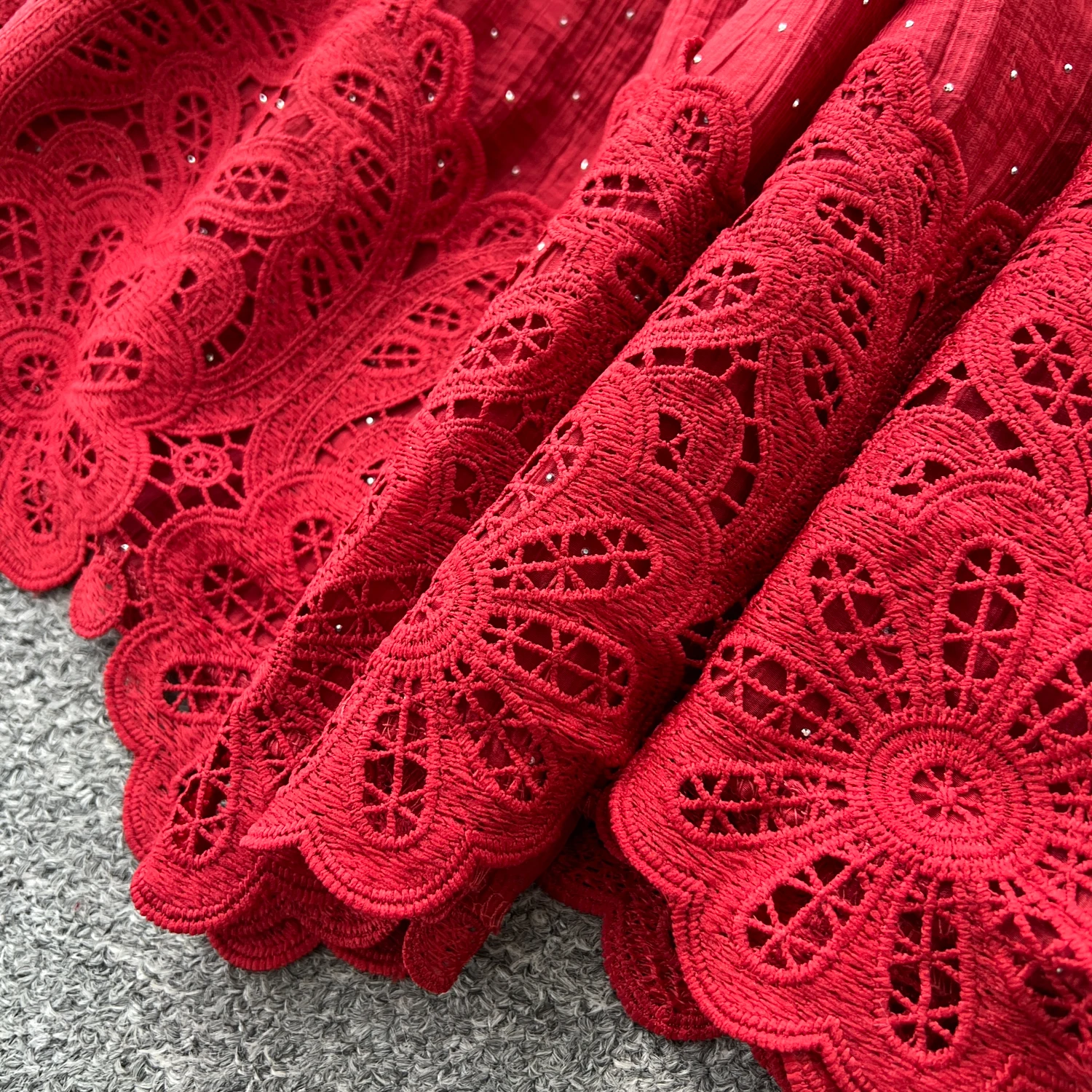 Schickes Vintage-Stil mit gespleißten Strasssteinen, schlank, elegante Fee, koreanische Mode, Boho-Sommerkleid, Damenbekleidung, langes Kleid