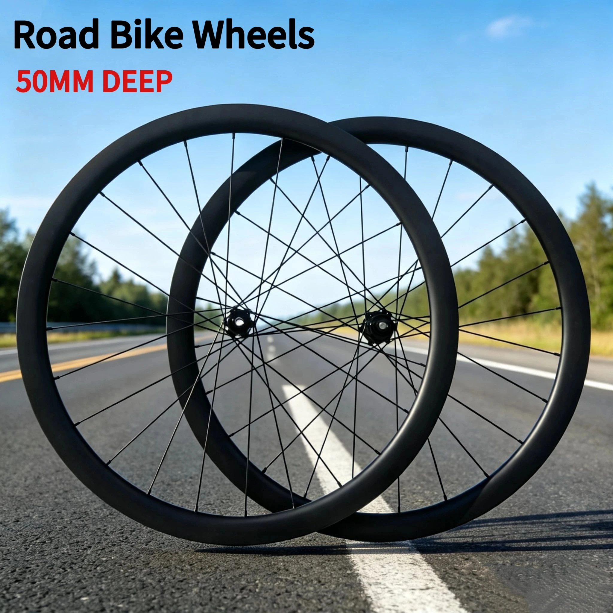 AliExpress NONE Carbon Gravel Wheels 700c 35/45/50mm Depth 25mm Internal 36T Ratchet Center Lock Hub UD Matte Wheelset for Road Bike Cycling