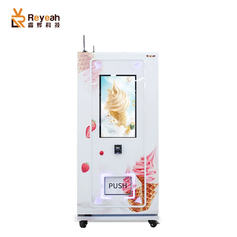 Advertising Touch Screen Frozen Food Cool Dink Vending Machine for Sale Ice Cream Vending Machine with Elevator Function