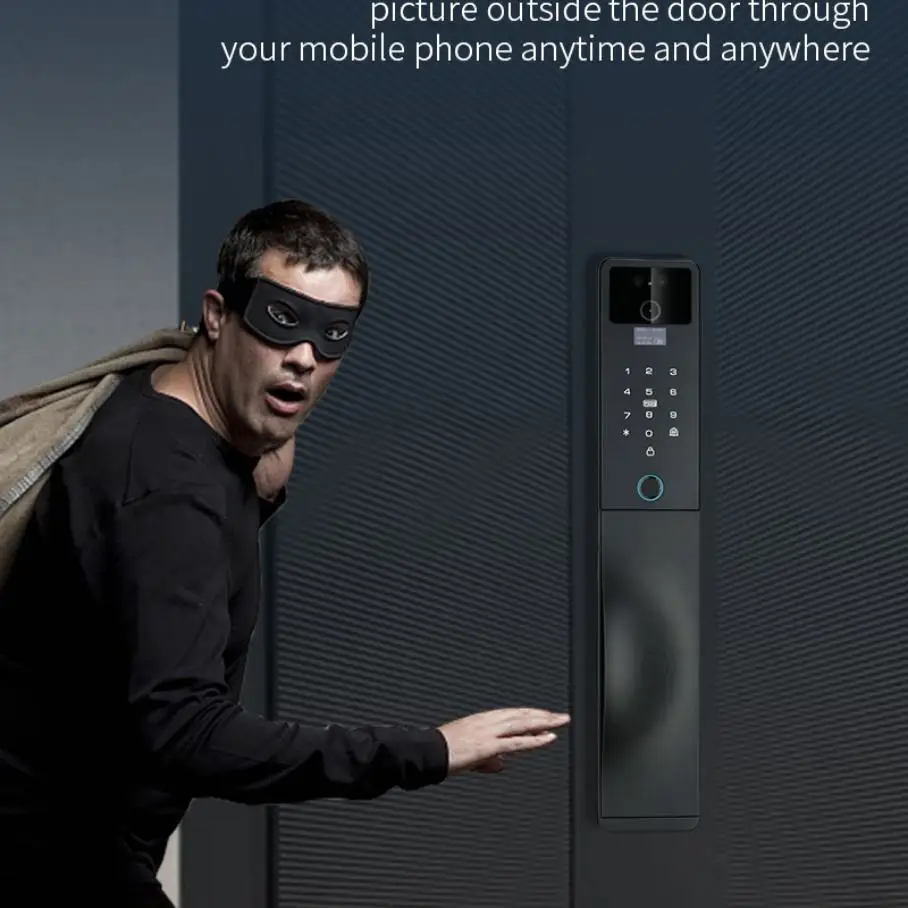 3D Face Recognition Smart Lock Fingerprint Tuya App Wi-Fi Remote Unlock Digital Door Lock For Aluminum Door