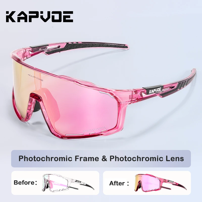 Kapvoe Photochromic MTB Cycling Glasses 6