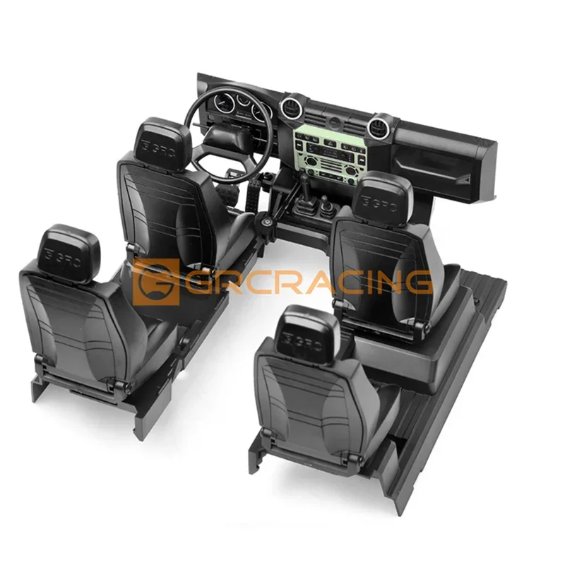 Simulation Plastic Interior in The Control Seat Suit Modification for 1/10 RC Crawler Car Traxxas TRX4 Land Rover Defender Parts