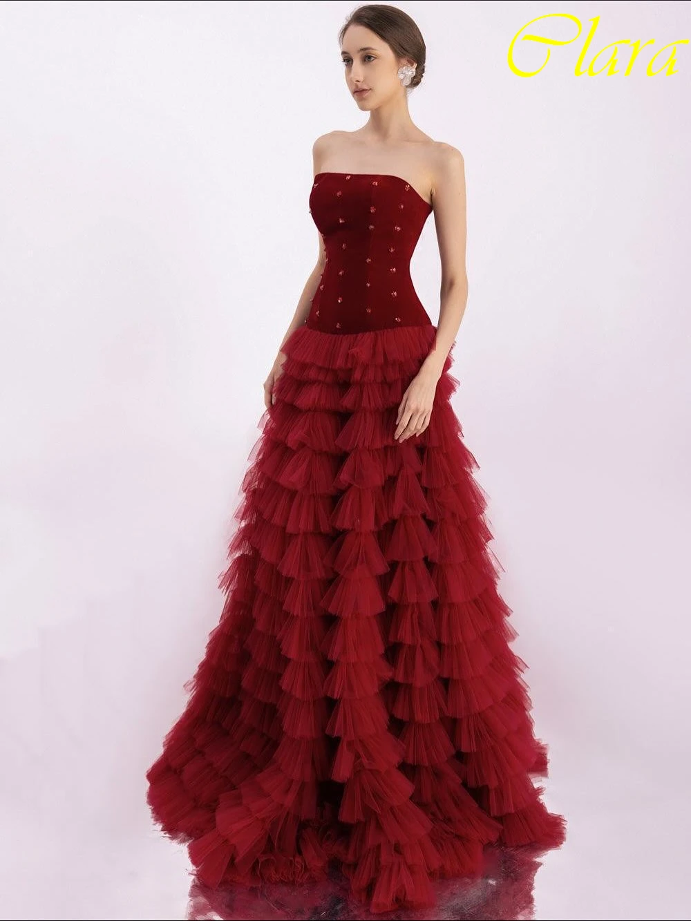 فستان سهرة أنيق مخصص على شكل حرف a بدون حمالات بدون أكمام، فساتين مناسبة مخصصة حساسة، فساتين المشاهير عالية الجودة