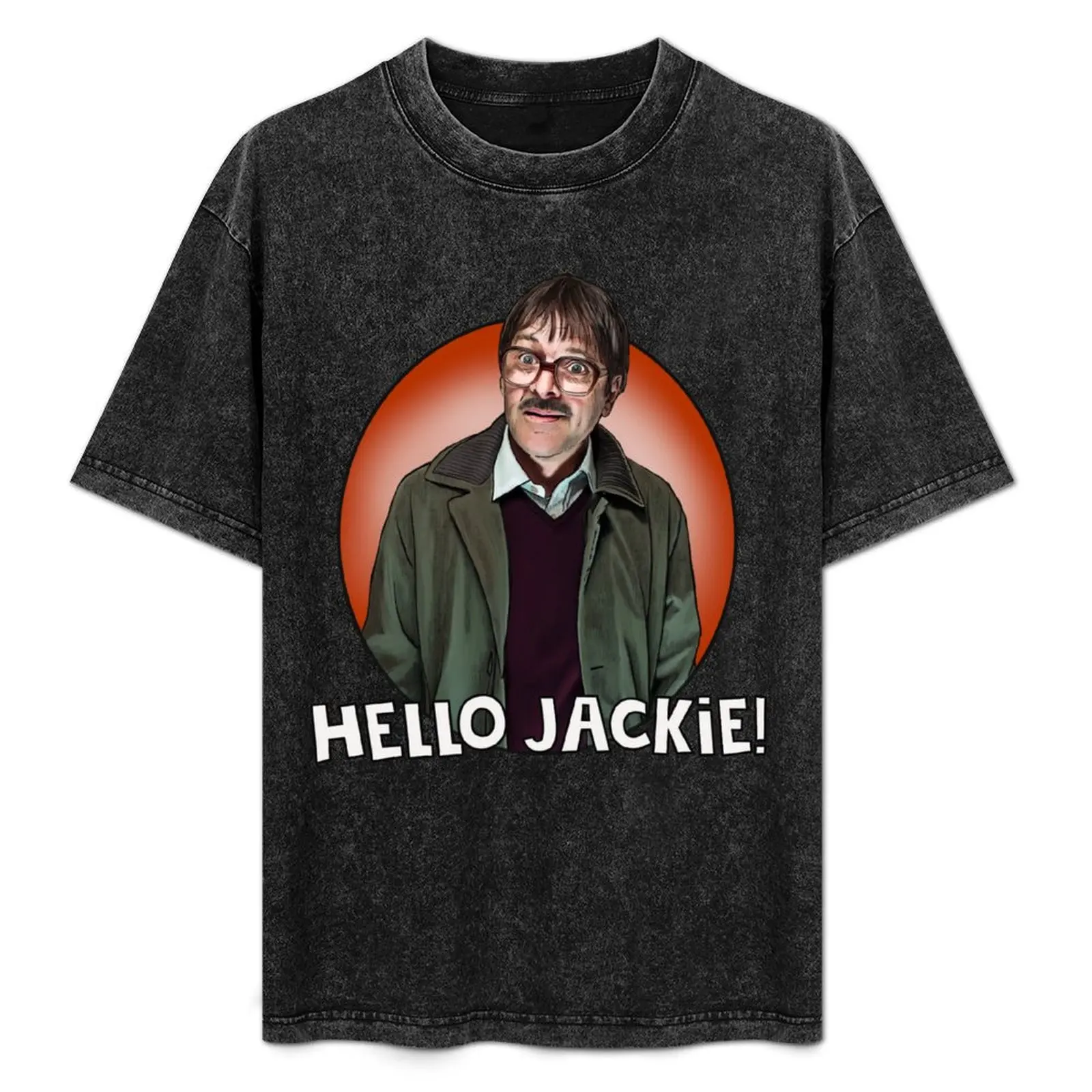 

Hello Jackie! T-Shirt Simple Solid Color Crew Neck Tee