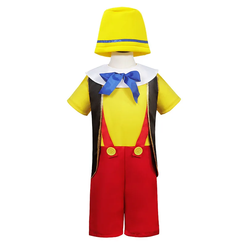 Halloween long nosed Pinocchio children's coswear, puppet adventure, stage performance costumes, filming costumes