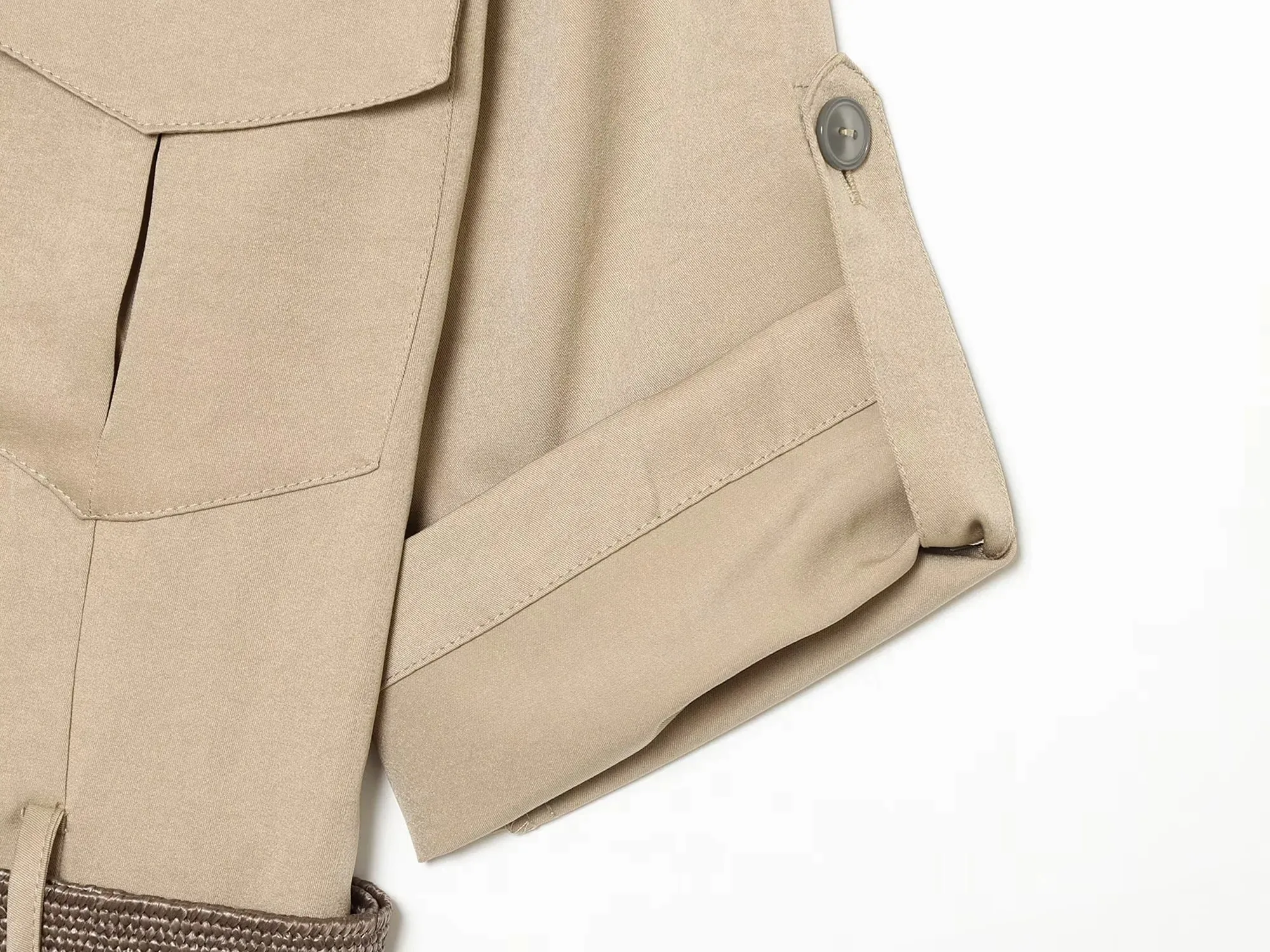 Damen Sommer Hemdkleid Damenmode 2026 Einreihiges Gürtel-Maxikleid Vintage Kurzarm Lässige Damenkleider – Detail 9