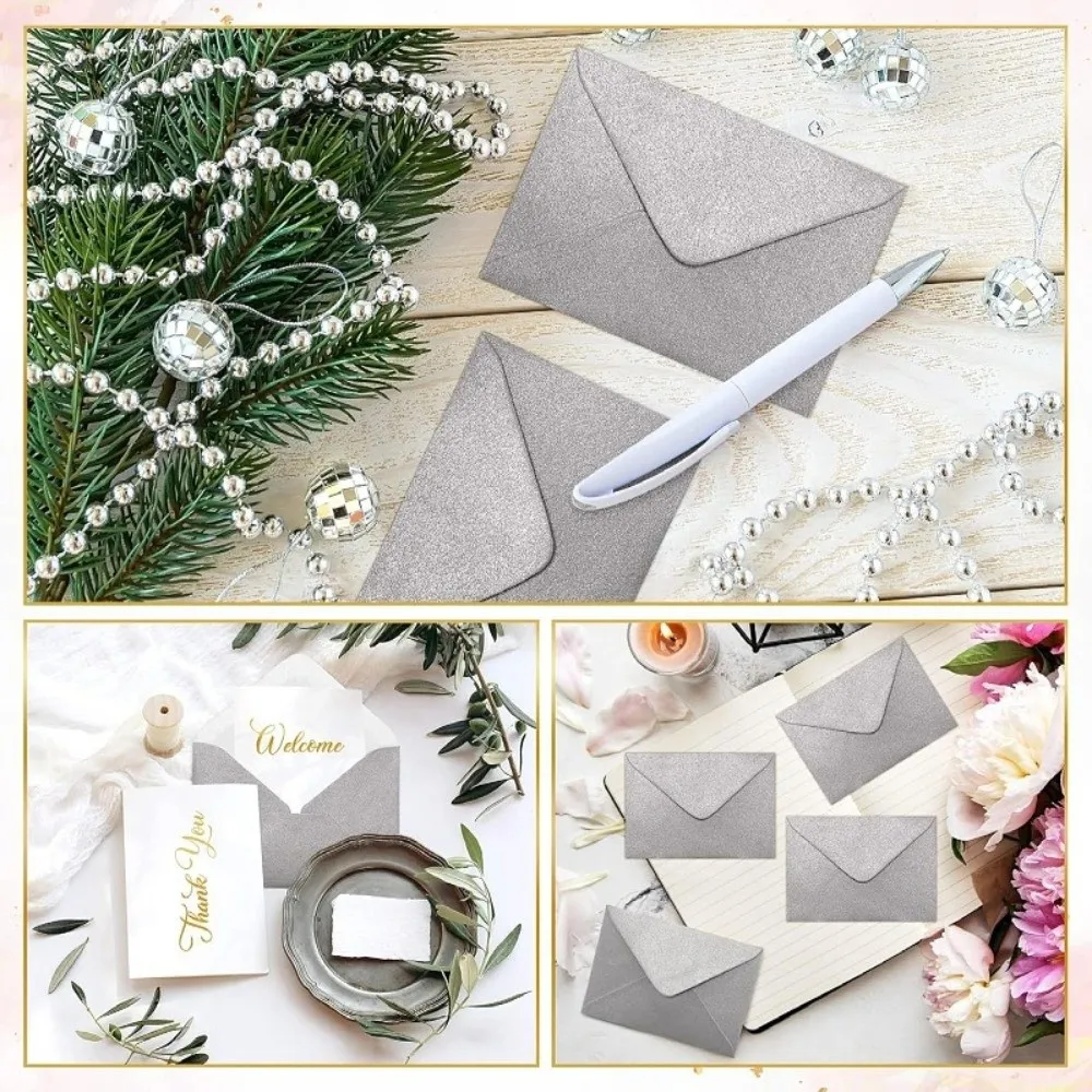 50pcs 10x7cm Blank Envelope Vintage Style Business Size Invitation Envelope Gold Color Greeting Card Envelope Business Letter