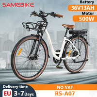 SAMEBIKE RS-A07 E-Bike 500W 36V13AH City Travel Electric Bicycle Aldult 28-inch Large Tire Triple Shock Absorption Electric Bike