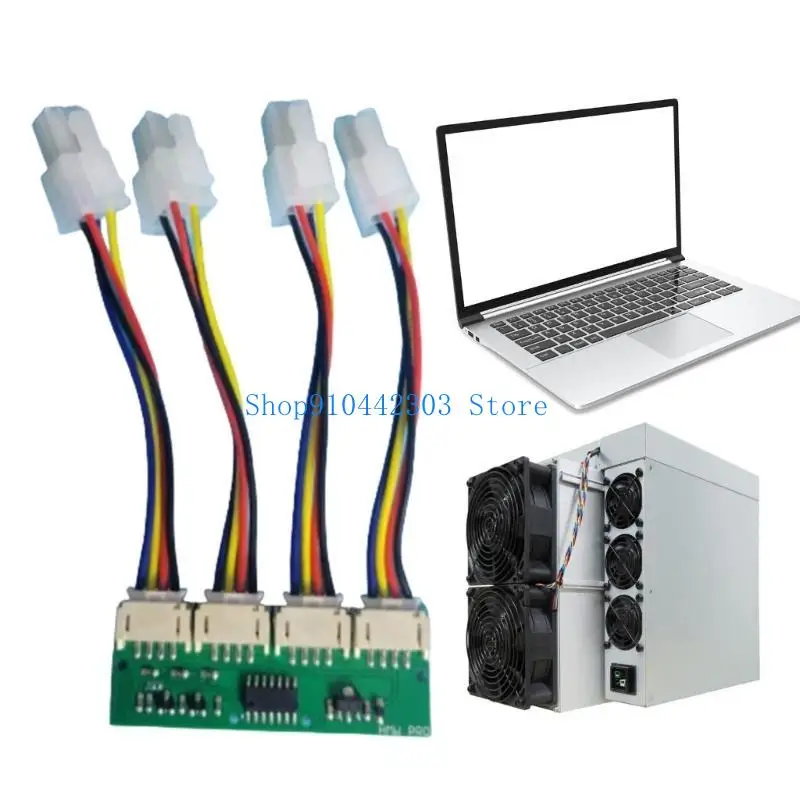 

652F 12 В 4-в-1 квадратный 4-контактный вентилятор-симуляторы-эмуляторы для Antminer S21 S19kpro T21 KS5 KS5pro Fan Spoofer