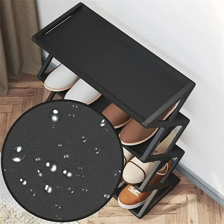4-Tier Stackable Folding Shoe Rack Dorm Rooms Multifunctional X-shaped Dust-proof Storage Rack for Entryways Hallways Bedrooms