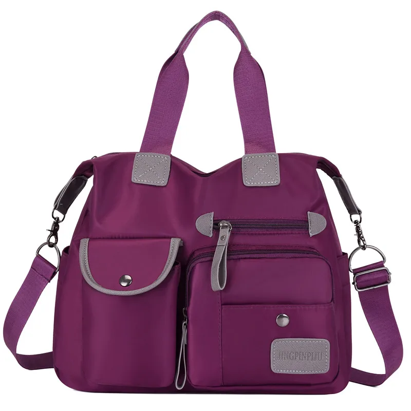 

Женская сумка-тоут с множеством карманов, легкая нейлоновая сумка через плечо, дорожная и городская сумка.