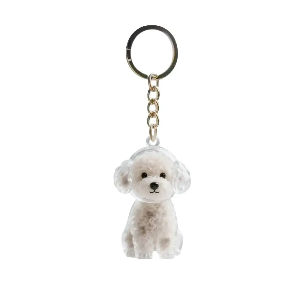 Transparent Dog Fur Storage Pendant Fur Storage Capsule DIY Accessories Dog Shape Keychain Handmade Design