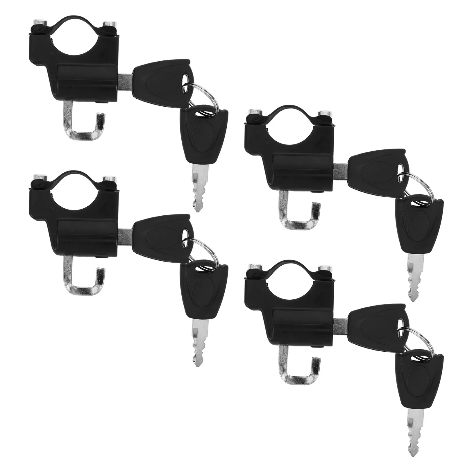 

4Pcs Motorcycle Lock Anti-Theft Handlebar Mount 2.0-2.6cm Weatherproof Tamper-Proof Hook for Scooter Bike Electric