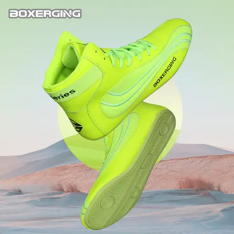 30-45 maat Boksen worstelschoenen volwassen gevecht Sanda schoenen kinderen hoge-lage laarzen Muay Thai training indoor fitness squats