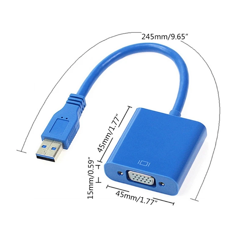 Adattatore cavo esterno per display da scheda grafica video Super Speed ​​USB a VGA