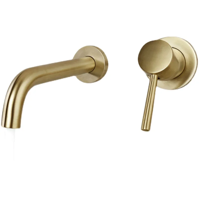 

All copper concealed into the wall bathroom household wash basin wash basin hot and cold embedded faucet