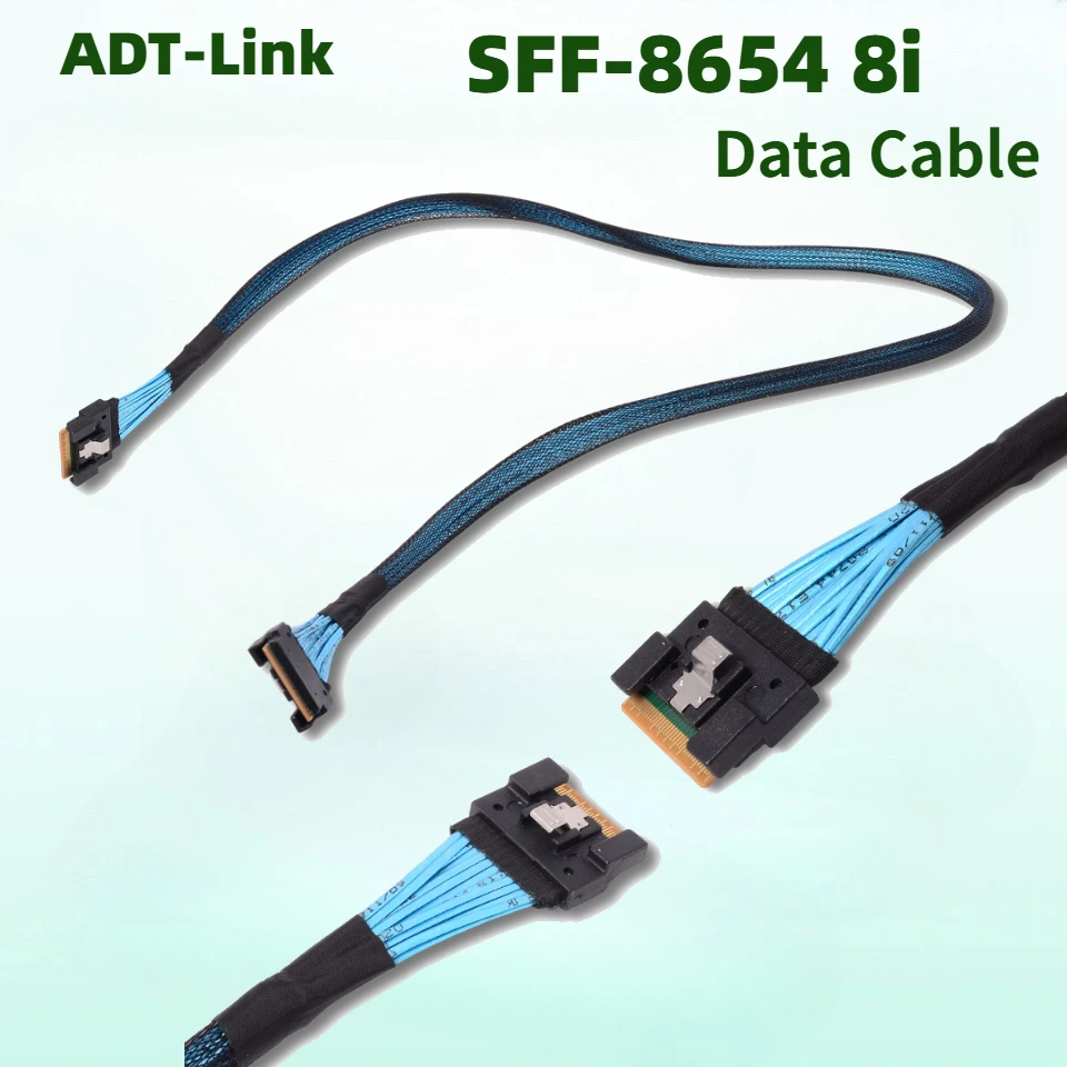 Slim SAS 4.0 SFF-8654 8i Server Array Card High-speed SFF 8654 X8 Data Cable External Graphics PCIE 4.0 X16 To SlimSAS Backplane