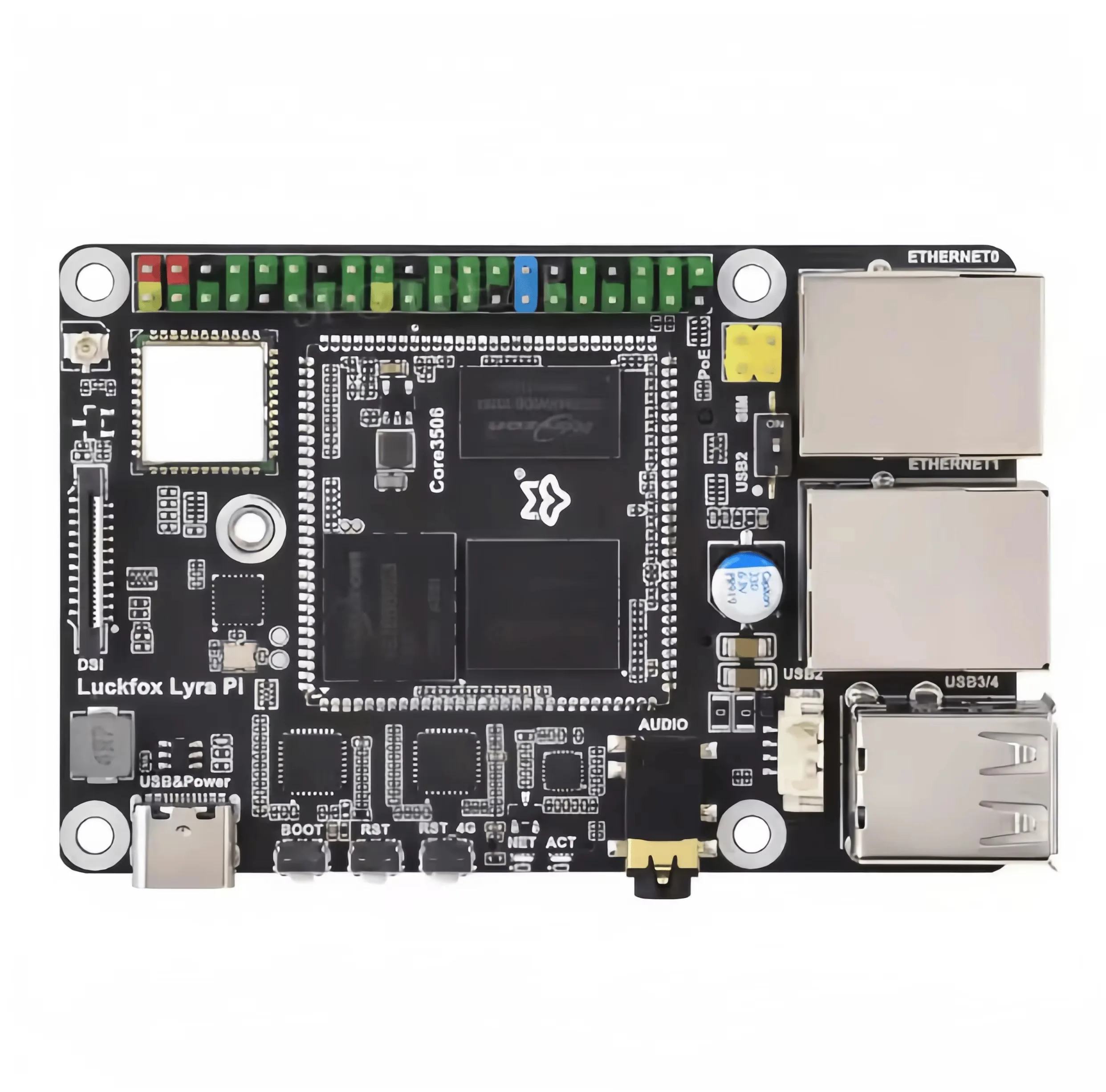 DroMaLuckfox Lyra Pi RK3506 Linux Development Board MIPI/DSI Display WIFI6/4G