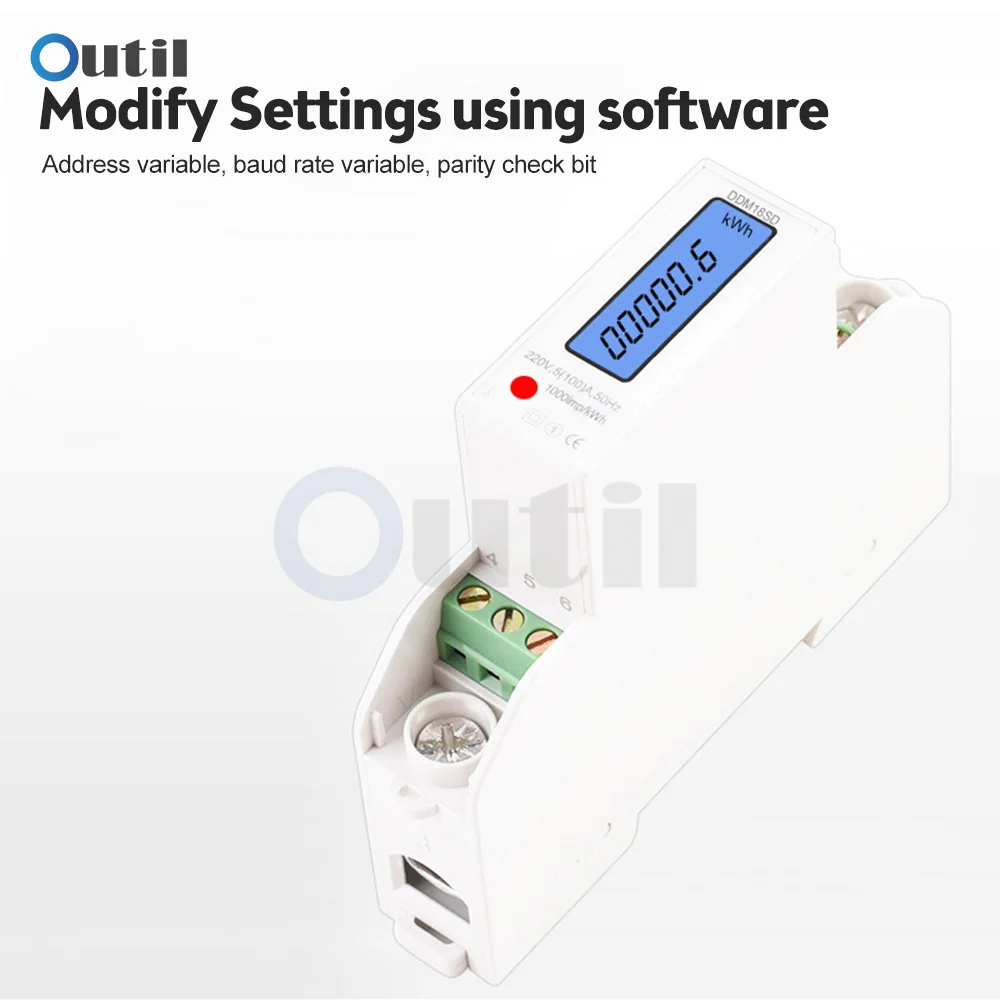 5(20)A 10(40)A 15(60)A 20(80)A 5(100A) Single Phase Din Rail Power Consumption Energy Meter MODBUS-RTU DLT645-2007