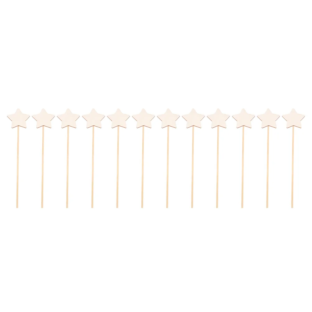 12 قطعة من عصي الجنية الخشبية غير المكتملة للأطفال مجموعة أدوات الرسم اليدوية هدية إبداعية خرافية للديكور