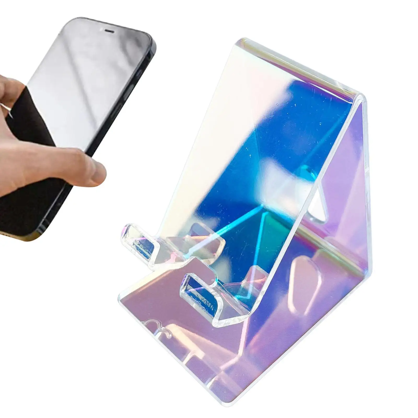 Colorful Acrylic Phone Stand Holder Easy to Use Practical Simple Accessories for Kitchen Books Dining Table Bedside Table Office