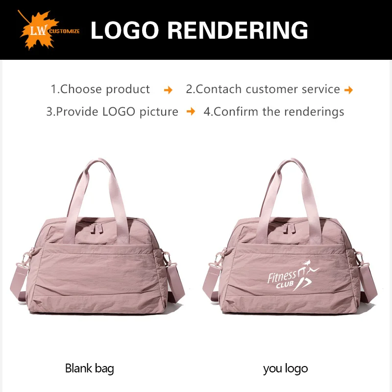 Custom logo For Fitness Bag With Shoe Compartment Men's Hand-held Yoga Luggage Travel Bag Custom Image