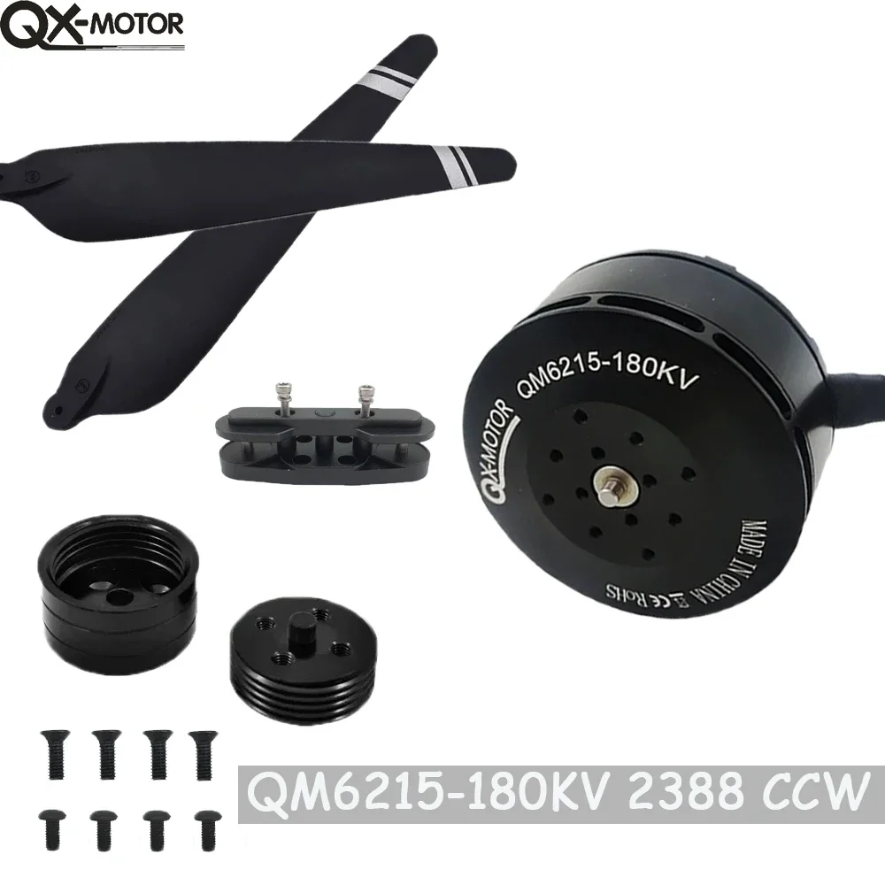 

QX-MOTOR QM6215 180KV Brushless Motor 2388 Propeller CCW / CW Prop Drone Agricultural Power System