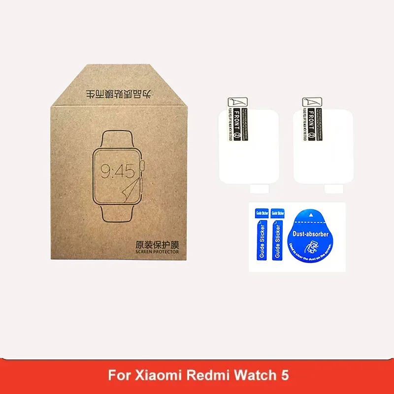2 pcs Screen Protector Hydrogel Film For Xiaomi Redmi Watch 5 Full screen film coverage High-definition film