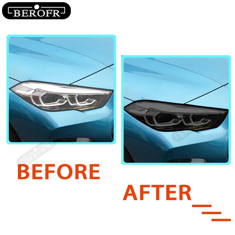 Car Headlight Tint Smoked Black Protective Film Transparent TPU Sticker For BMW F30 F31 G20 F10 F11 G30 F40 F32 F22 F36 F07 F34