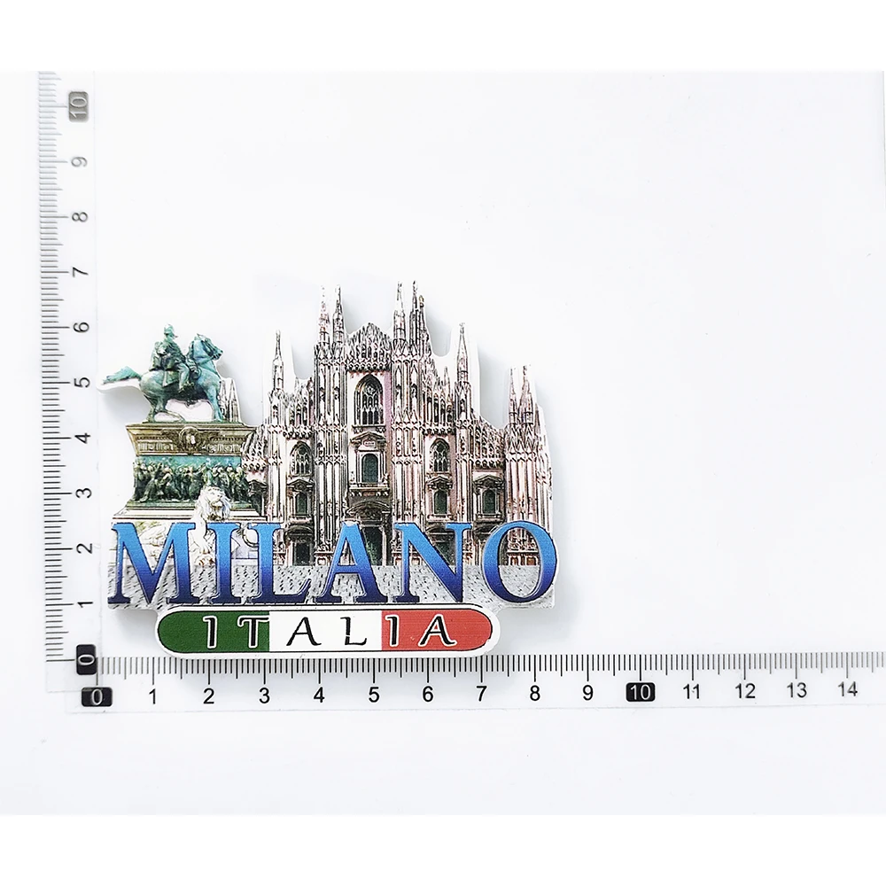 3D Milan Italy Fridge Magnet Souvenir Gift Resin Refrigerator Magnetic Sticker Collection Home Decoration