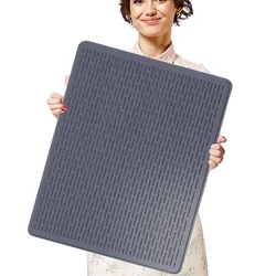 Extra Large Silicone Drainage Pad Silicone Dish Drying Pad Multifunctional Kitchen Sink Pad Fruit Materials Drying Meat Thawing