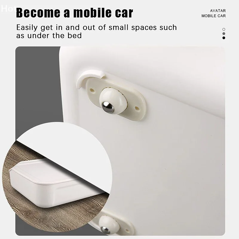 Mini roulettes pivotantes auto-adhésives, 4 pièces, roues rotatives à poulie universelle pour poubelle, boîte de rangement de meubles inférieure