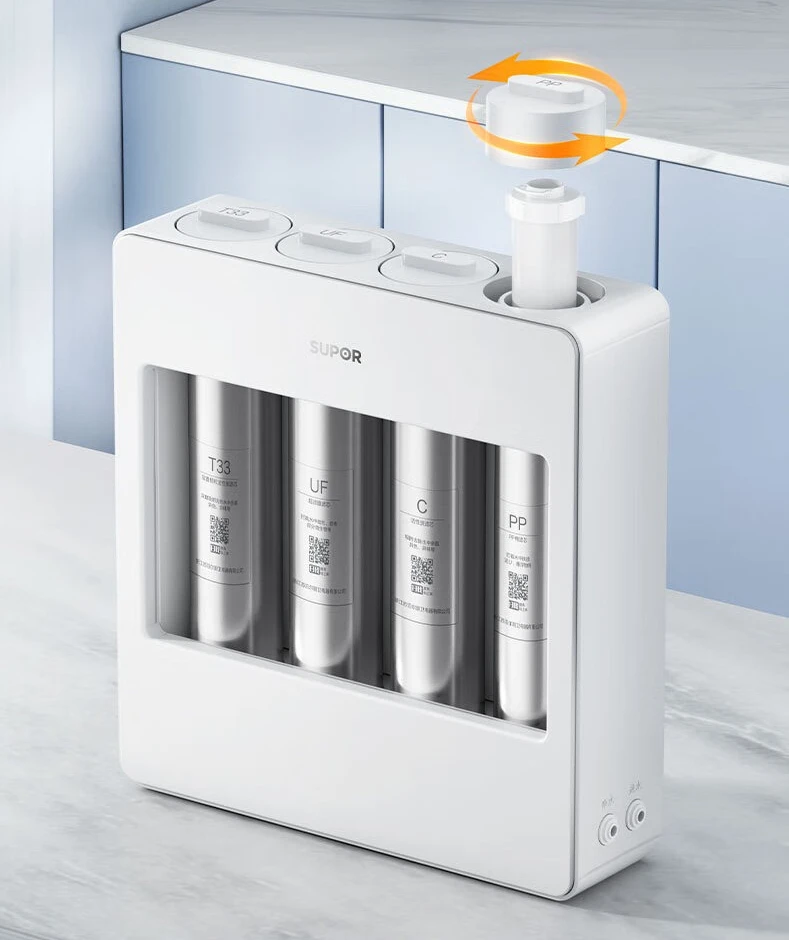 

Кухонный фильтр для воды Supor, 2,5 л, с большим потоком, из нержавеющей стали, ультрафильтрационный, без сточных вод, настольный фильтр
