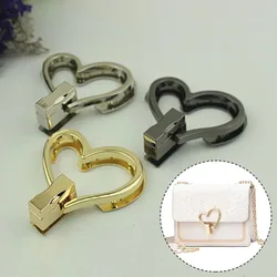 1pc Heart Shape Bag Lock Clasp Metal Turn Lock Buckles for DIY Handbag Shoulder Bag Purse Handbag Hardware Bag Accessories