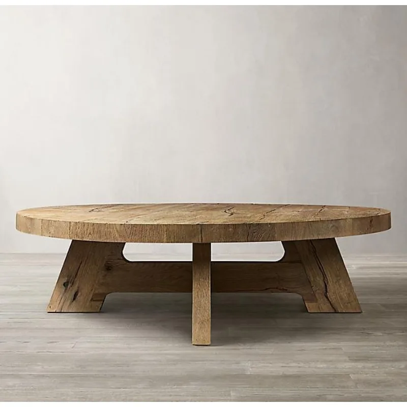 Italian simple solid wood coffee table coffee table American rural retro tea table