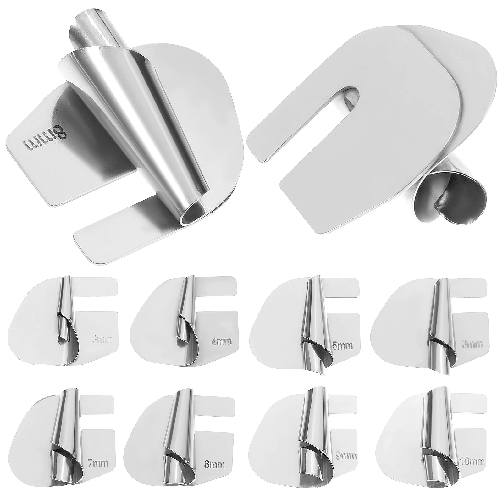 

8 Pieces Sewing Machine Presser Foot Set Stainless Steel Various Sizes Hemmer Foot Binder Stitching Accessories