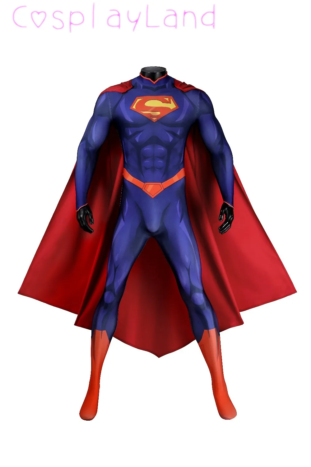 

Halloween Jumpsuit Super Cosplay Costume Superhero Man Bodysuit Cloak Full Set Outfit Christmas Party Costume High Quality