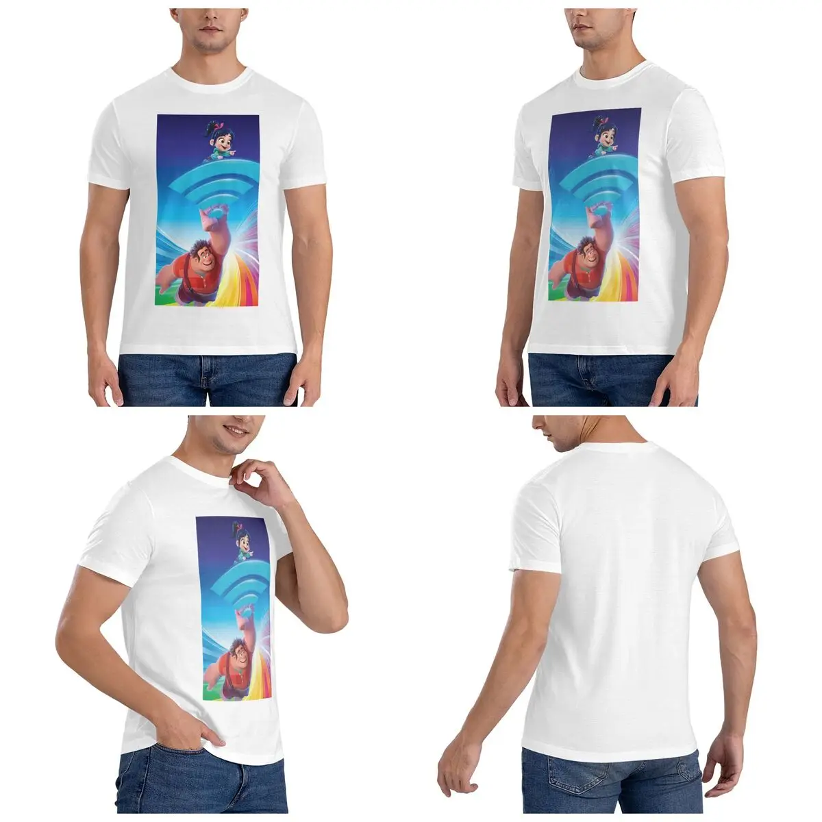 Wreck-It Ralph T-Shirt for Men Cotton Oversized T Shirts Men's Short Sleeve O-Neck Summer Clothes Tops S-6XL