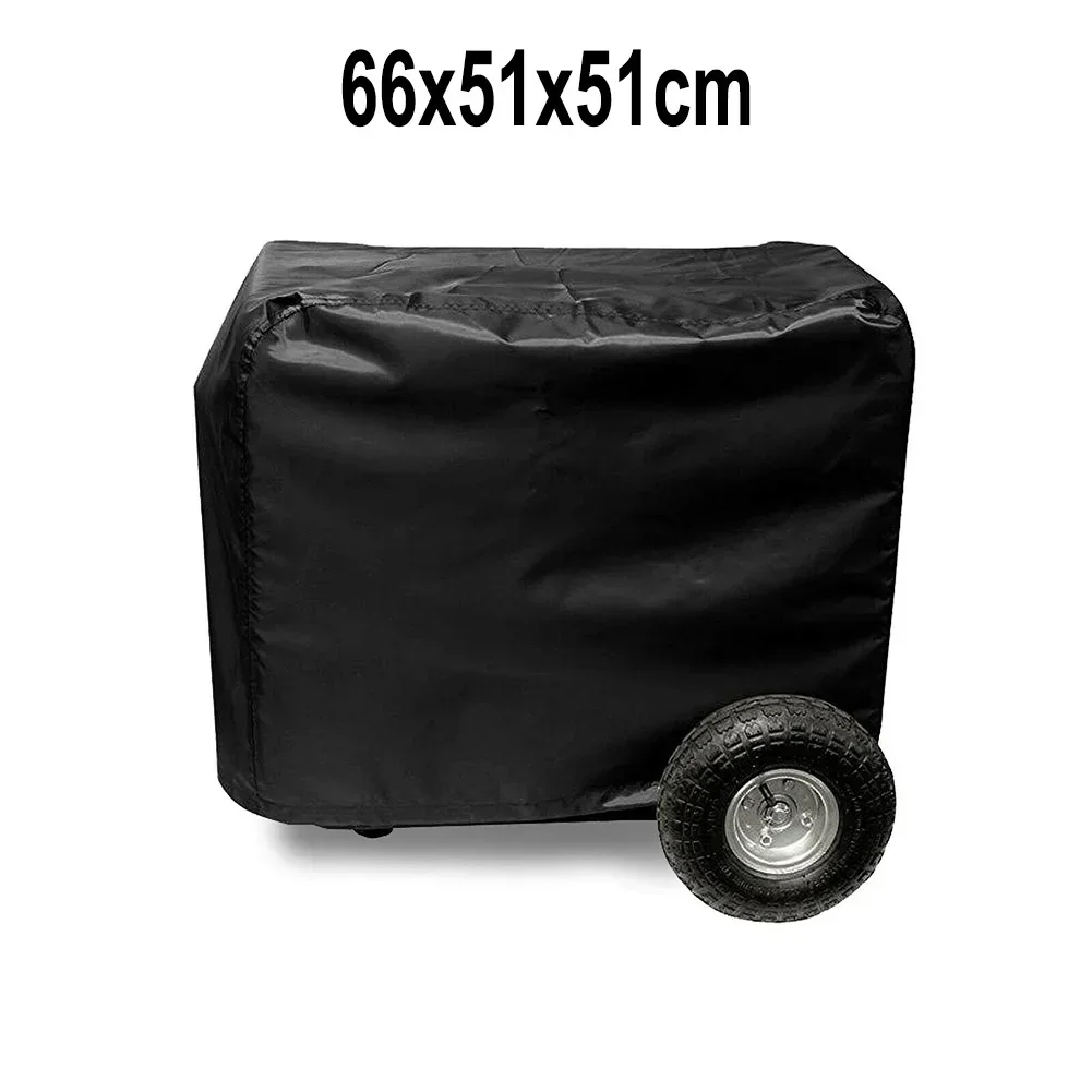 Portable Outdoor Generator Cover Windproof Protective Cover Canopy Shelter Waterproof Oxford Cloth For Picnic Camping Black