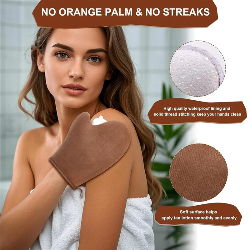 Aplicador de manopla autobronceadora AA76, manopla autobronceadora, aplicador de manopla autobronceadora, aplicador trasero, cepillo autobronceador