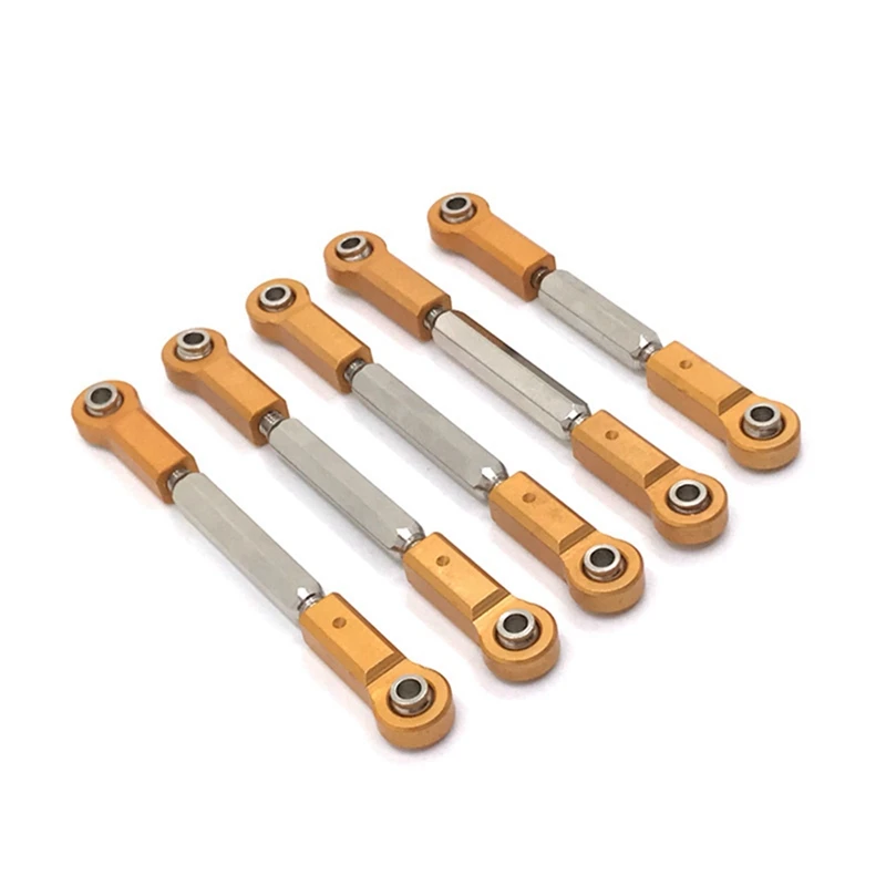 5Pcs Metal Steering Link Rod Servo Rod EA1018 EA1019 For JLB Racing CHEETAH 11101 21101 J3 Speed RC Car Upgrade Parts