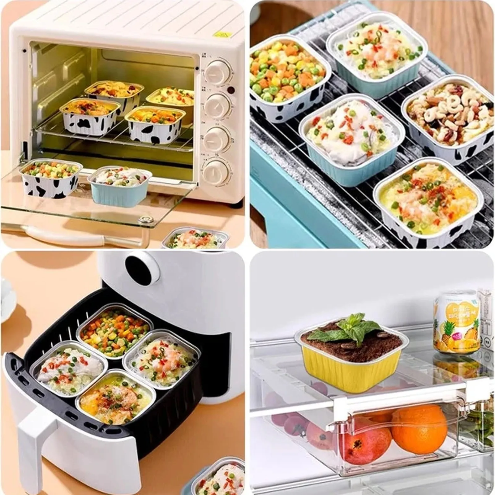 60 قطعة من مقالي الكيك الصغيرة المربعة مع أغطية وملاعق أكواب كب كيك للاستعمال مرة واحدة أكواب حلوى مربعة لحفلات الزفاف وأعياد الميلاد